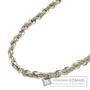 Tiffany Co Twisted Rope Necklace Silver Yellow Gold